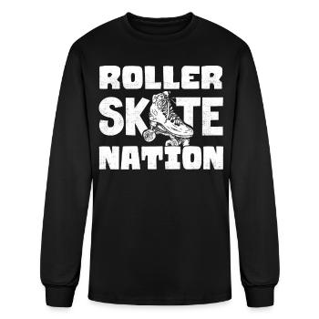 Skating, Roller Skating - Men's Long Sleeve T-Shirt - black - Front