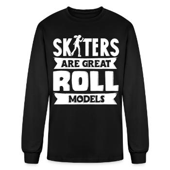 Skating, Roller Skating - Men's Long Sleeve T-Shirt - black - Front