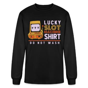 SLot Mashine, Gambler, Gambling - Men's Long Sleeve T-Shirt - black - Front