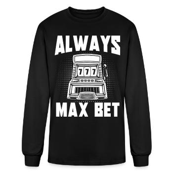SLot Mashine, Gambler, Gambling - Men's Long Sleeve T-Shirt - black - Front