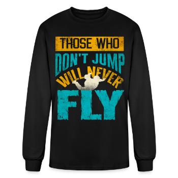 Skydiving, Skydiver - Men's Long Sleeve T-Shirt - black - Front