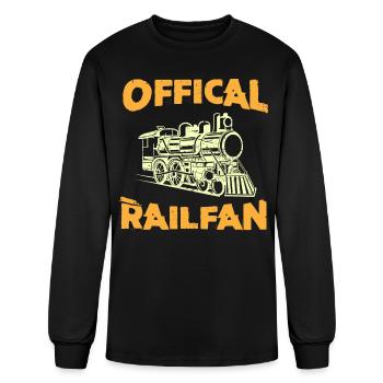 Railroad Conductor, Railroad Railfan - Men's Long Sleeve T-Shirt - black - Front