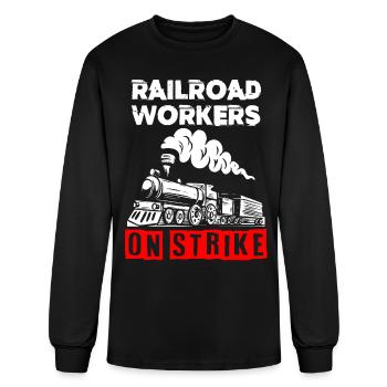 Railroad Conductor, Railroad Railfan - Men's Long Sleeve T-Shirt - black - Front