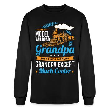 Railroad Conductor, Railroad Railfan - Men's Long Sleeve T-Shirt - black - Front
