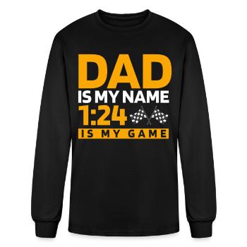 Slot Car Racing, Miniature Cars - Men's Long Sleeve T-Shirt - black - Front