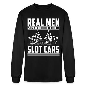 Slot Car Racing, Miniature Cars - Men's Long Sleeve T-Shirt - black - Front