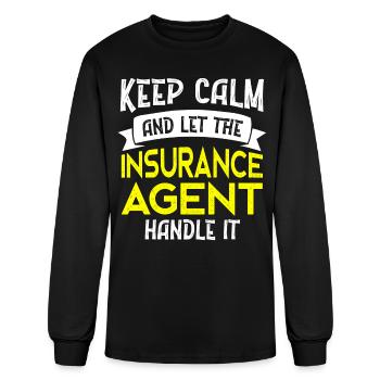 Insurance agent - Men's Long Sleeve T-Shirt - black - Front