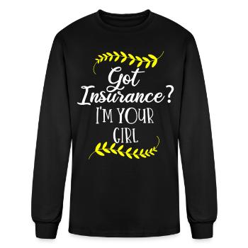 Insurance agent - Men's Long Sleeve T-Shirt - black - Front