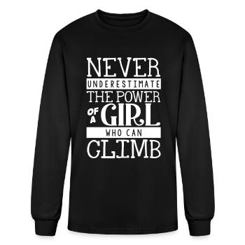 Wall Climber, Wall climbing - Men's Long Sleeve T-Shirt - black - Front