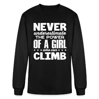 Wall Climber, Wall climbing - Men's Long Sleeve T-Shirt - black - Front