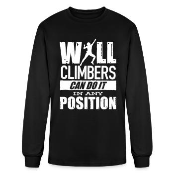Wall Climber, Wall climbing - Men's Long Sleeve T-Shirt - black - Front