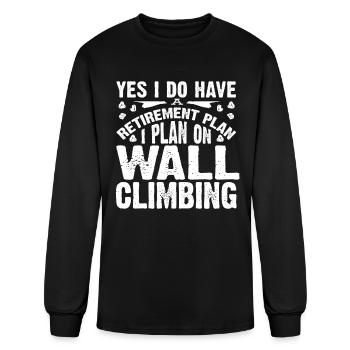 Wall Climber, Wall climbing - Men's Long Sleeve T-Shirt - black - Front