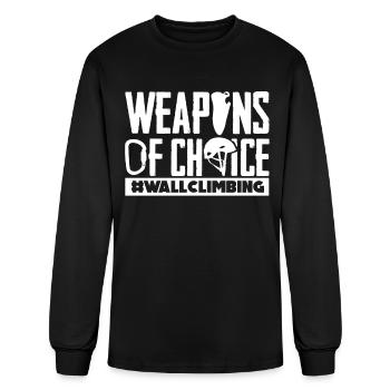 Wall Climber, Wall climbing - Men's Long Sleeve T-Shirt - black - Front