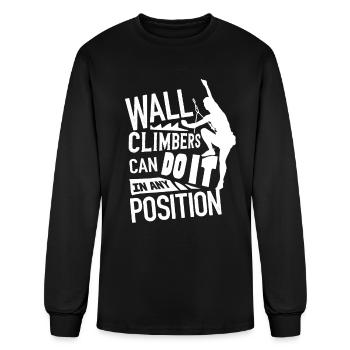 Wall Climber, Wall climbing - Men's Long Sleeve T-Shirt - black - Front