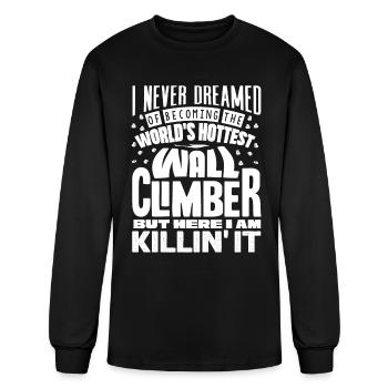 Wall Climber, Wall climbing - Men's Long Sleeve T-Shirt - black - Front