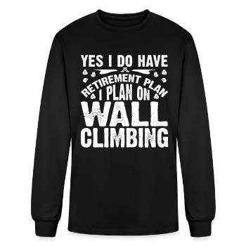 Wall Climber, Wall climbing - Men's Long Sleeve T-Shirt - black - Front