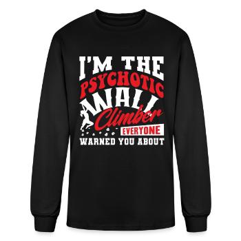 Wall Climber, Wall climbing - Men's Long Sleeve T-Shirt - black - Front