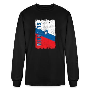 Slovenia vintage flag - Men's Long Sleeve T-Shirt - black - Front