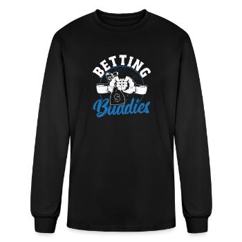 Betting Buddies Sports Betting Parlay Picks - Men's Long Sleeve T-Shirt - black - Front