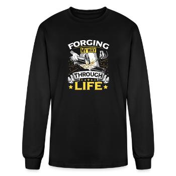 Power Blacksmith Metal Blacksmith Merch - T-shirt à manches longues Homme - noir - Devant