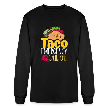 Taco Emergency Call 911 Cinco De Mayo - Men's Long Sleeve T-Shirt - black - Front