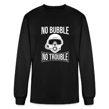 No Bubble No Trouble - Men's Long Sleeve T-Shirt - black - Front