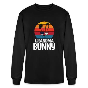 Grandma Bunny Happy Easter Easter Bunny Easter For - Men's Long Sleeve T-Shirt - black - Front