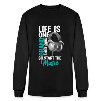 Musical Notes Sound Dancing Music Club - Men's Long Sleeve T-Shirt - black - Front