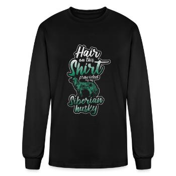 Husky Mistress Walking Pedigree Dog - Men's Long Sleeve T-Shirt - black - Front