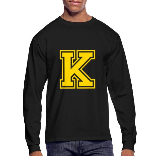 Letter k – Capital Athletic Alphabet Monogram - Men's Long Sleeve T-Shirt