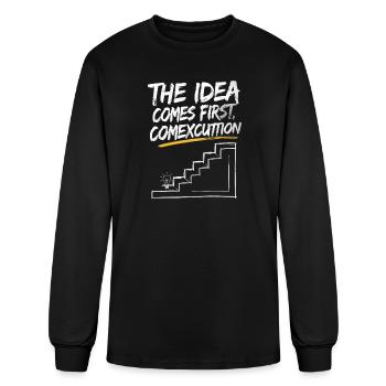 Idea First Conception Staircase Graphic - Men's Long Sleeve T-Shirt - black - Front