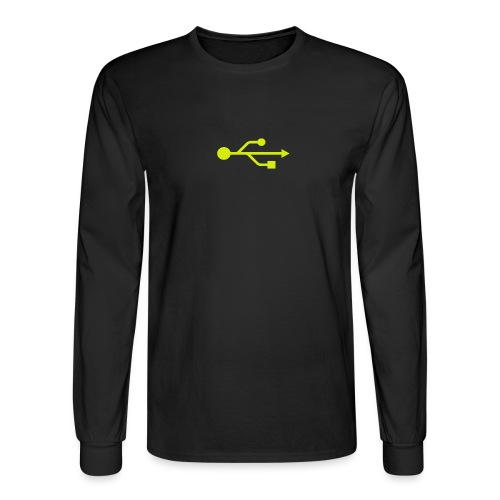 Yellow USB Logo Mid - Men's Long Sleeve T-Shirt