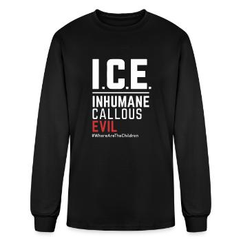ICE Acronym Inhumane Callous - Men's Long Sleeve T-Shirt - black - Front