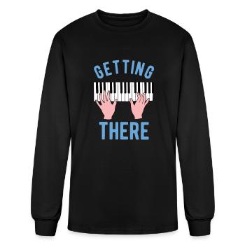 Piano Practice Getting There - Men's Long Sleeve T-Shirt - black - Front