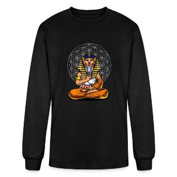 Egypt Pharaoh Meditation - Men's Long Sleeve T-Shirt - black - Front