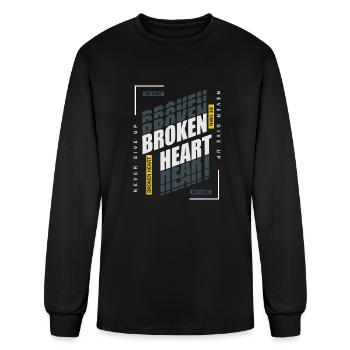 Broken Heart - Men's Long Sleeve T-Shirt - black - Front