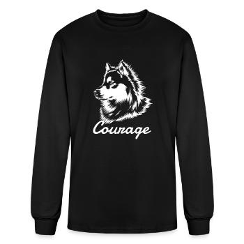 Courage - Men's Long Sleeve T-Shirt - black - Front
