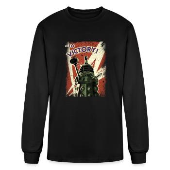Dalek propaganda - Doctor Who Vintage Retro - Men's Long Sleeve T-Shirt - black - Front