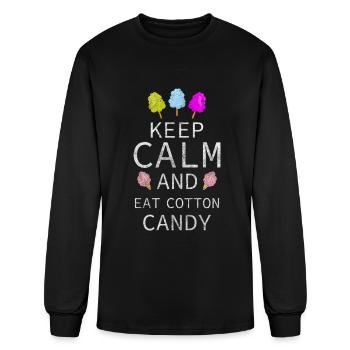 Pâte à grignoter au sucre au chocolat - T-shirt à manches longues Homme - noir - Devant