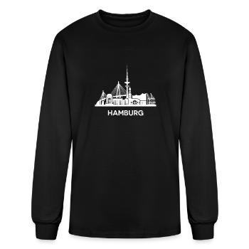 Hamburg, white - Men's Long Sleeve T-Shirt - black - Front