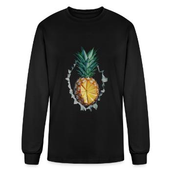 Pineapple - Men's Long Sleeve T-Shirt - black - Front