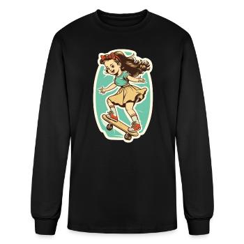 Skater Girl - Men's Long Sleeve T-Shirt - black - Front