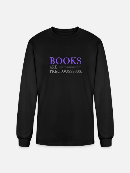 books are precious - Men's Long Sleeve T-Shirt - black
