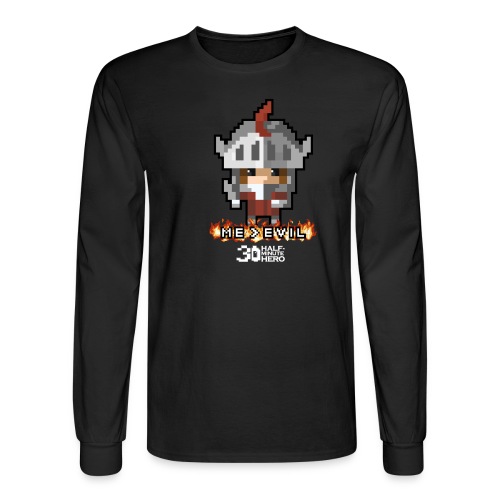 Knight ME v EVIL (White logo) - Men's Long Sleeve T-Shirt
