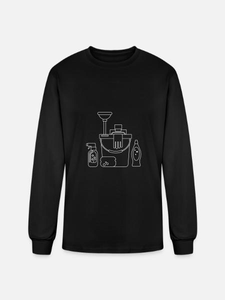 cleaning bucket - Men's Long Sleeve T-Shirt - black
