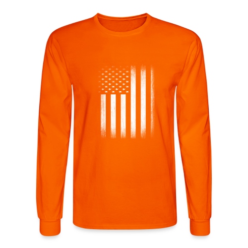 US Flag Distressed - Men's Long Sleeve T-Shirt