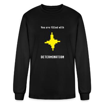 undertale Determination - Men's Long Sleeve T-Shirt - black - Front