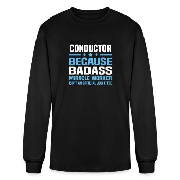 Conductor - Men's Long Sleeve T-Shirt - black - Front