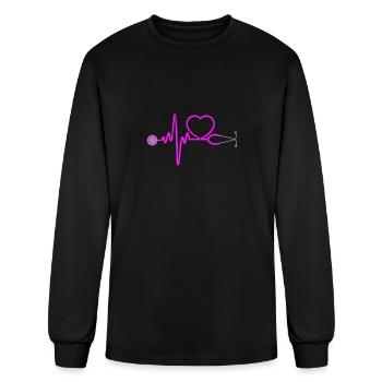 Stethoscope - It is in my heartbeat - Men's Long Sleeve T-Shirt - black - Front