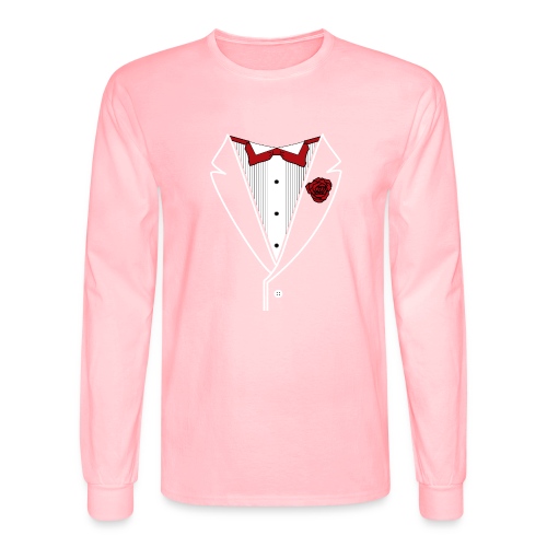 Tuxedo with Red bow tie - Men's Long Sleeve T-Shirt